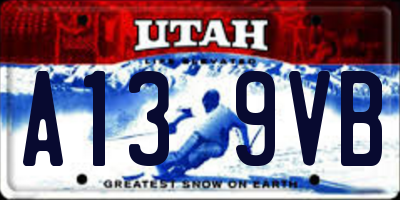 UT license plate A139VB