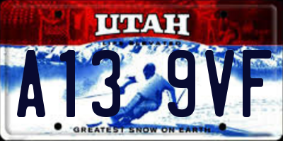 UT license plate A139VF