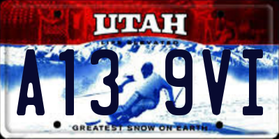 UT license plate A139VI