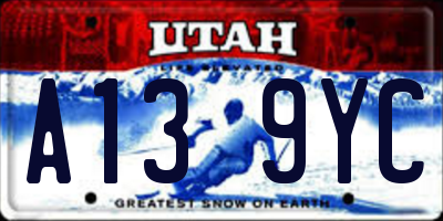 UT license plate A139YC