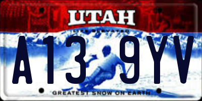 UT license plate A139YV