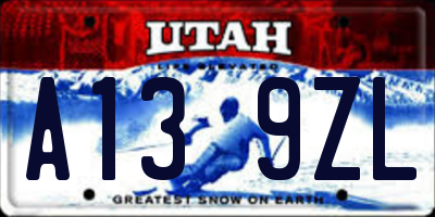 UT license plate A139ZL