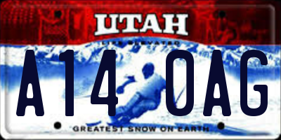 UT license plate A140AG
