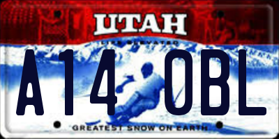 UT license plate A140BL