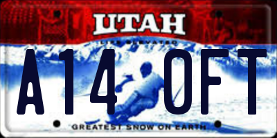 UT license plate A140FT