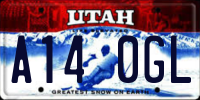 UT license plate A140GL