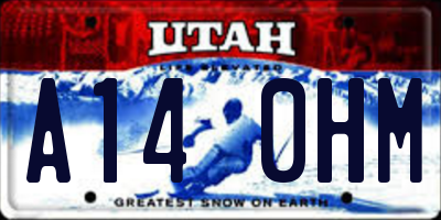 UT license plate A140HM
