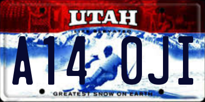 UT license plate A140JI