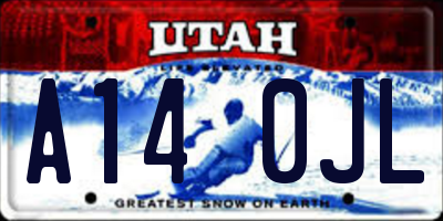 UT license plate A140JL