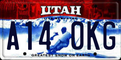 UT license plate A140KG