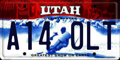 UT license plate A140LT