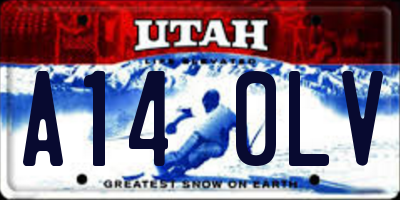 UT license plate A140LV