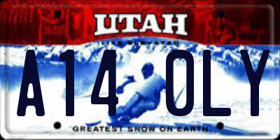 UT license plate A140LY