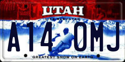 UT license plate A140MJ