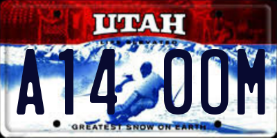 UT license plate A140OM