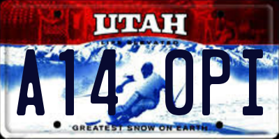 UT license plate A140PI