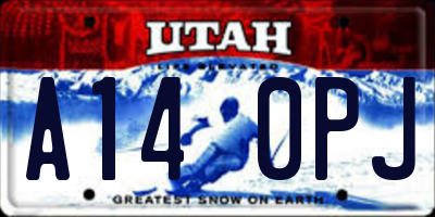 UT license plate A140PJ