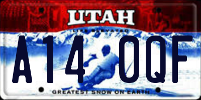 UT license plate A140QF