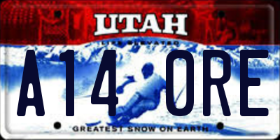 UT license plate A140RE