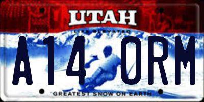 UT license plate A140RM