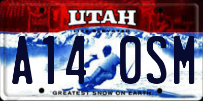 UT license plate A140SM