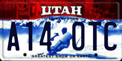 UT license plate A140TC