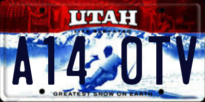 UT license plate A140TV