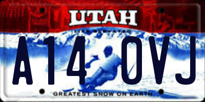 UT license plate A140VJ