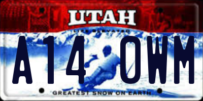 UT license plate A140WM