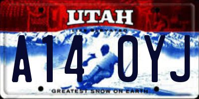 UT license plate A140YJ