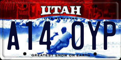 UT license plate A140YP
