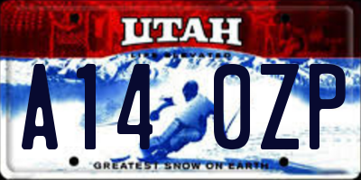 UT license plate A140ZP