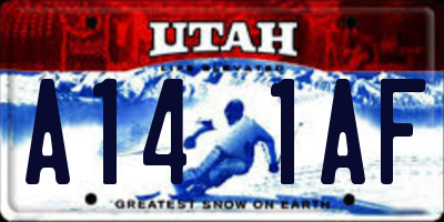 UT license plate A141AF