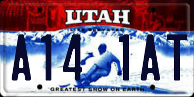 UT license plate A141AT