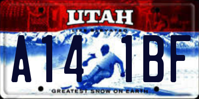 UT license plate A141BF