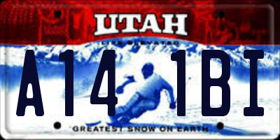 UT license plate A141BI