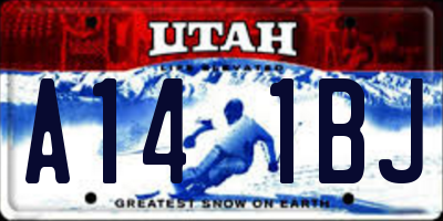 UT license plate A141BJ