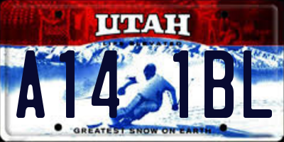 UT license plate A141BL