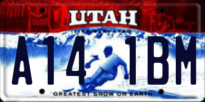 UT license plate A141BM