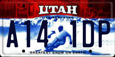 UT license plate A141DP