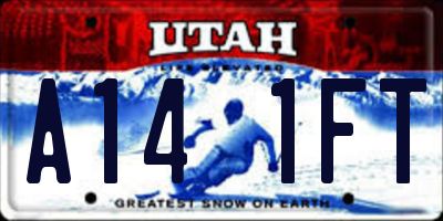 UT license plate A141FT