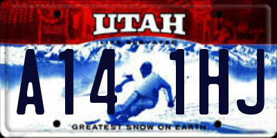 UT license plate A141HJ