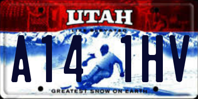 UT license plate A141HV