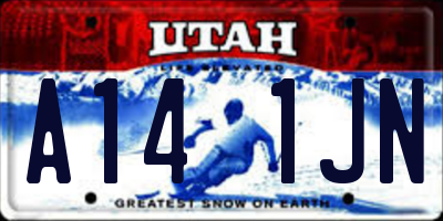 UT license plate A141JN