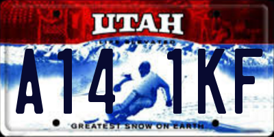 UT license plate A141KF