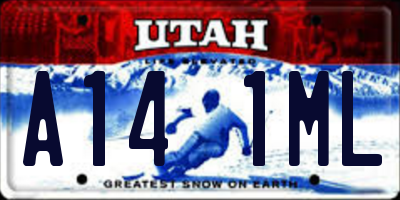 UT license plate A141ML