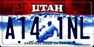 UT license plate A141NL