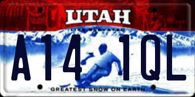 UT license plate A141QL