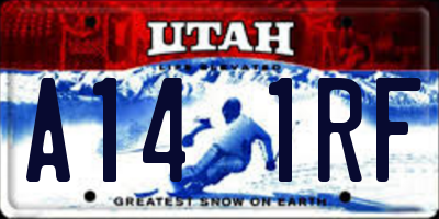 UT license plate A141RF
