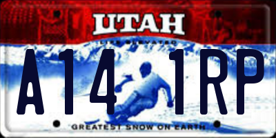 UT license plate A141RP